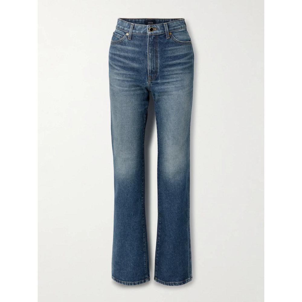 Khaite Danielle high-rise slim-leg jeans in Blue - Picture 1 of 2